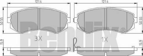 BENDIX 510944 - Brake Pad Set, disc brake autospares.lv