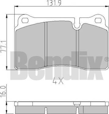 BENDIX 510958 - Brake Pad Set, disc brake autospares.lv