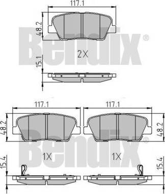 BENDIX 510918 - Brake Pad Set, disc brake autospares.lv