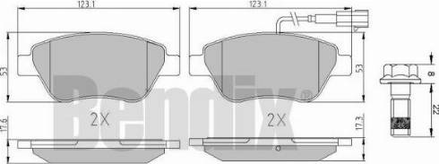 BENDIX 510912 - Brake Pad Set, disc brake autospares.lv