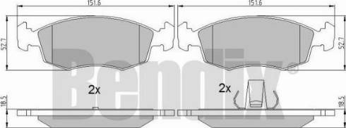 BENDIX 510939 - Brake Pad Set, disc brake autospares.lv