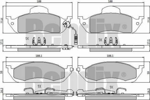 BENDIX 510494 - Brake Pad Set, disc brake autospares.lv