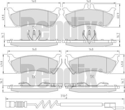 BENDIX 510495 - Brake Pad Set, disc brake autospares.lv