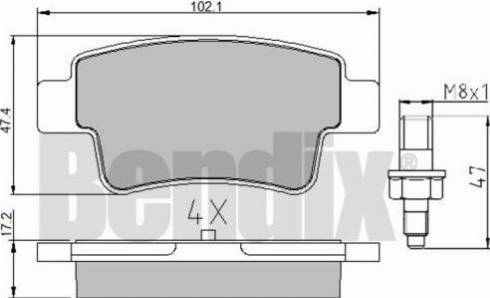 BENDIX 510490 - Brake Pad Set, disc brake autospares.lv