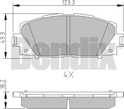 BENDIX 510498 - Brake Pad Set, disc brake autospares.lv
