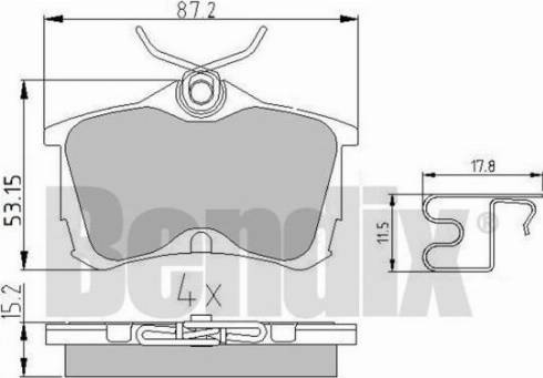 BENDIX 510449 - Brake Pad Set, disc brake autospares.lv