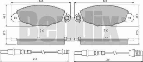 BENDIX 510445 - Brake Pad Set, disc brake autospares.lv