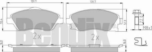 BENDIX 510446 - Brake Pad Set, disc brake autospares.lv