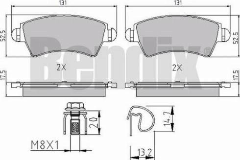 BENDIX 510448 - Brake Pad Set, disc brake autospares.lv