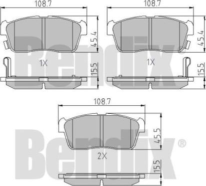 BENDIX 510406 - Brake Pad Set, disc brake autospares.lv