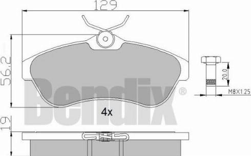 BENDIX 510408 - Brake Pad Set, disc brake autospares.lv