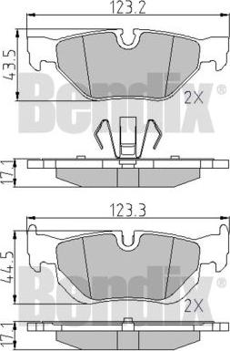 BENDIX 510489 - Brake Pad Set, disc brake autospares.lv