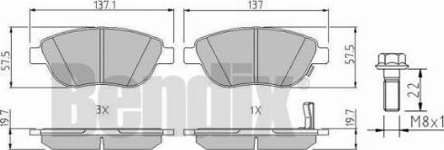 BENDIX 510485 - Brake Pad Set, disc brake autospares.lv