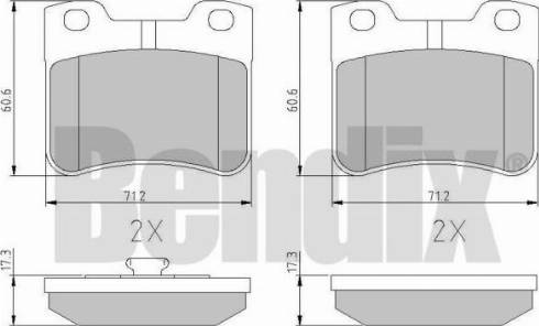 BENDIX 510431 - Brake Pad Set, disc brake autospares.lv