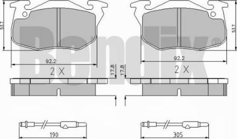 BENDIX 510433 - Brake Pad Set, disc brake autospares.lv