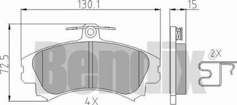 BENDIX 510437 - Brake Pad Set, disc brake autospares.lv