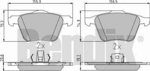 BENDIX 510426 - Brake Pad Set, disc brake autospares.lv