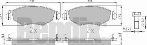 BENDIX 510422 - Brake Pad Set, disc brake autospares.lv