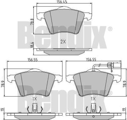 BENDIX 510475 - Brake Pad Set, disc brake autospares.lv