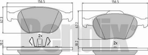 BENDIX 510477 - Brake Pad Set, disc brake autospares.lv