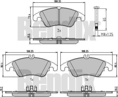 BENDIX 510595 - Brake Pad Set, disc brake autospares.lv