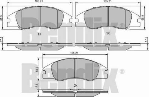 BENDIX 510541 - Brake Pad Set, disc brake autospares.lv