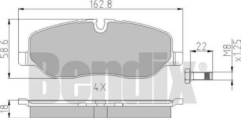 BENDIX 510543 - Brake Pad Set, disc brake autospares.lv