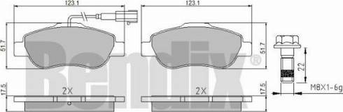 BENDIX 510559 - Brake Pad Set, disc brake autospares.lv