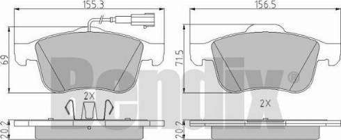 BENDIX 510550 - Brake Pad Set, disc brake autospares.lv