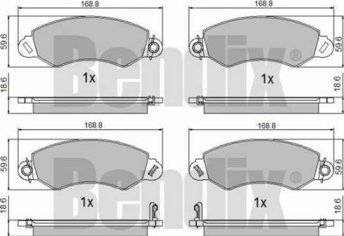 BENDIX 510564 - Brake Pad Set, disc brake autospares.lv