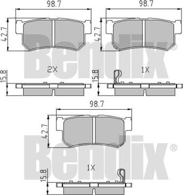 BENDIX 510563 - Brake Pad Set, disc brake autospares.lv