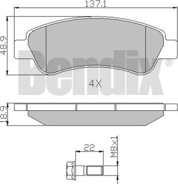 BENDIX 510562 - Brake Pad Set, disc brake autospares.lv