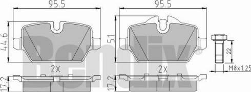 BENDIX 510508 - Brake Pad Set, disc brake autospares.lv