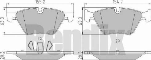 BENDIX 510507 - Brake Pad Set, disc brake autospares.lv