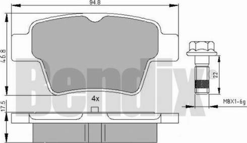 BENDIX 510514 - Brake Pad Set, disc brake autospares.lv