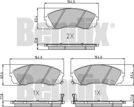 BENDIX 510584 - Brake Pad Set, disc brake autospares.lv