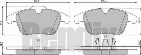 BENDIX 510526 - Brake Pad Set, disc brake autospares.lv