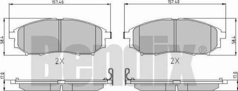 BENDIX 510522 - Brake Pad Set, disc brake autospares.lv