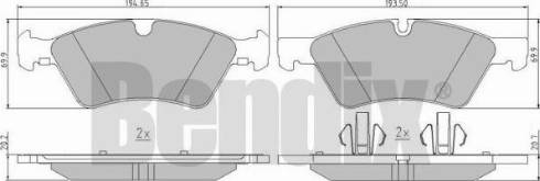 BENDIX 510575 - Brake Pad Set, disc brake autospares.lv