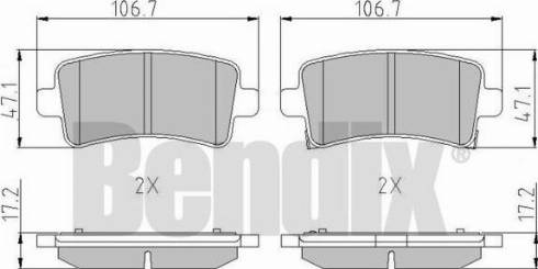 BENDIX 510690 - Brake Pad Set, disc brake autospares.lv