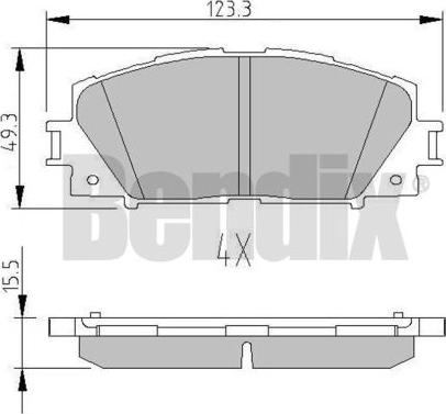 BENDIX 510645 - Brake Pad Set, disc brake autospares.lv