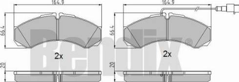 BENDIX 510655 - Brake Pad Set, disc brake autospares.lv