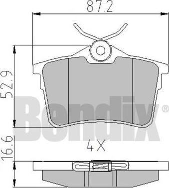 BENDIX 510650 - Brake Pad Set, disc brake autospares.lv