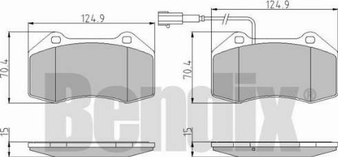 BENDIX 510653 - Brake Pad Set, disc brake autospares.lv