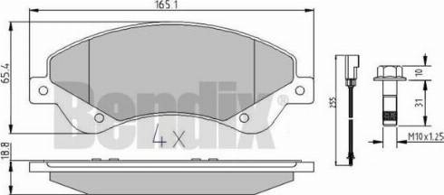 BENDIX 510615 - Brake Pad Set, disc brake autospares.lv