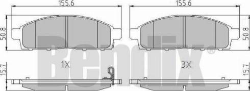 BENDIX 510686 - Brake Pad Set, disc brake autospares.lv