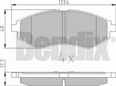 BENDIX 510635 - Brake Pad Set, disc brake autospares.lv