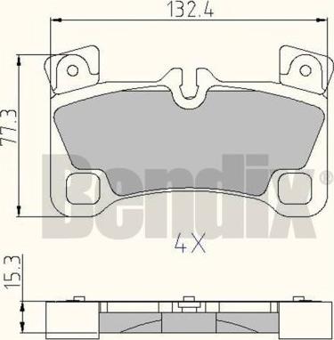 BENDIX 510676 - Brake Pad Set, disc brake autospares.lv