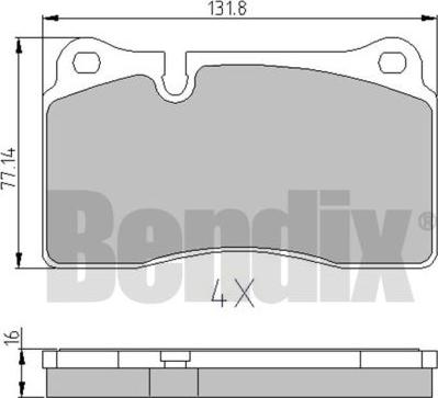 BENDIX 510671 - Brake Pad Set, disc brake autospares.lv