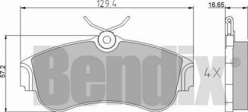 BENDIX 510099 - Brake Pad Set, disc brake autospares.lv